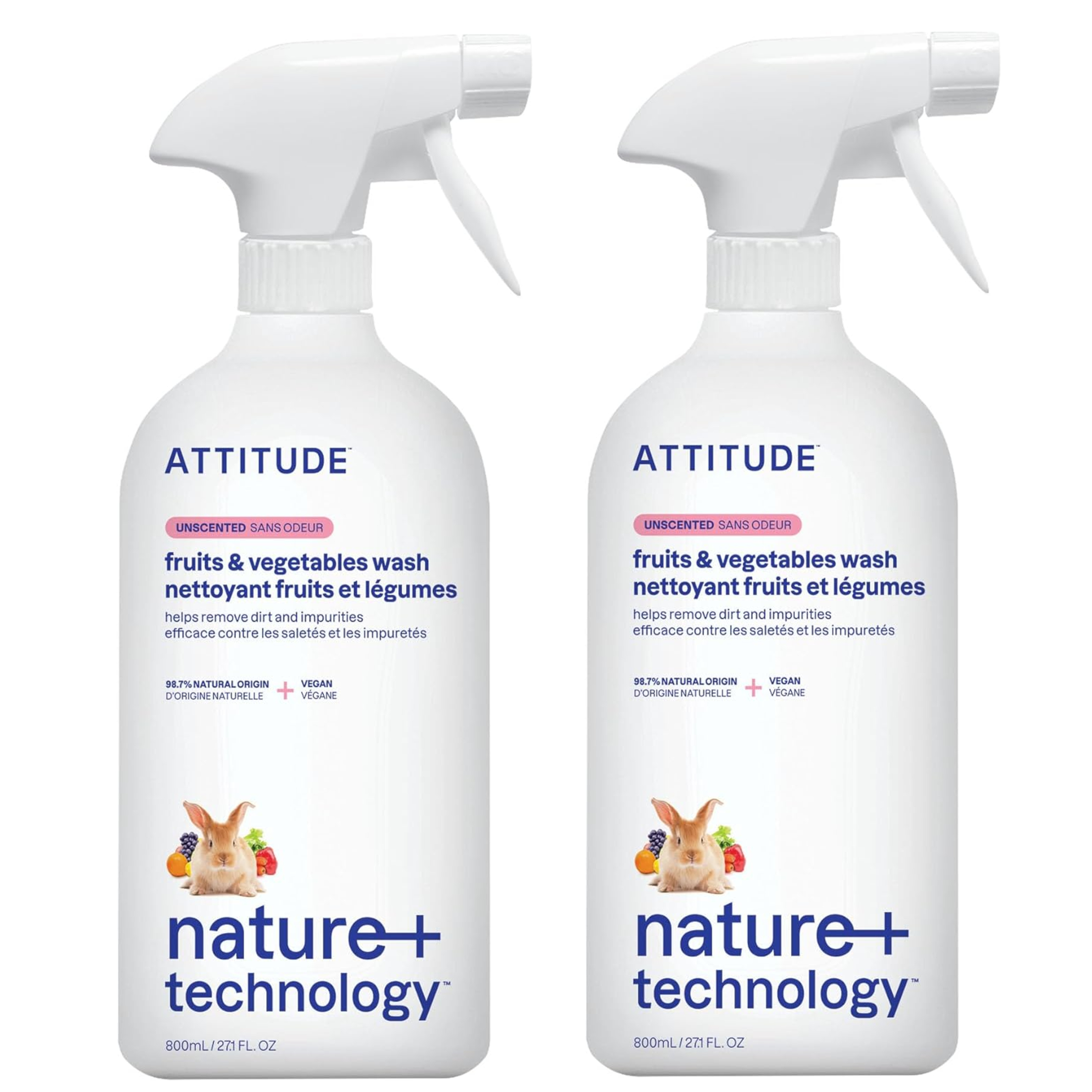 에티튜드 과일 야채 세척제 무향 800ml 2개
