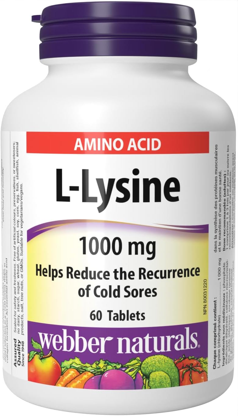 웨버내츄럴 라이신 1000mg 60정 엘라이신