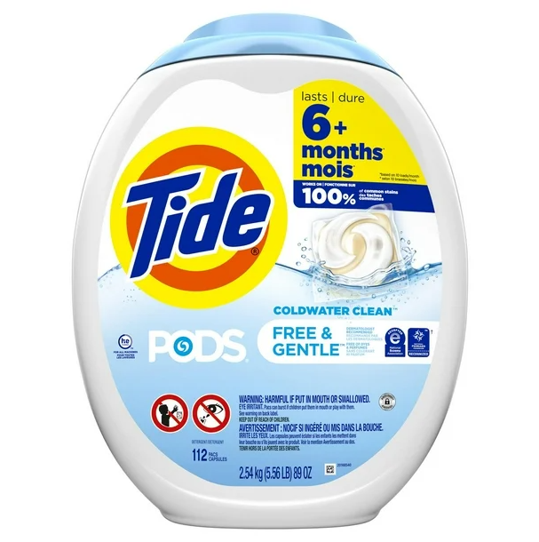 Tide 타이드 포즈 프리&젠틀 캡슐 세탁 세제 112개입