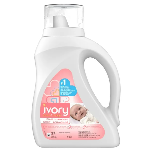 Ivory 아이보리 스노우 신생아용 액상 세탁 세제 1.36L